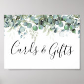 Poster Simple Eucalyptus Greenery Cartes de mariage et ca (Devant)