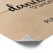 Poster Simple Faux Kraft Calligraphie Chaussures de danse (Coin)