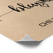 Poster Simple Faux Kraft Calligraphy Blankets (Coin)