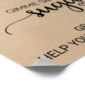 Poster Simple Faux Kraft Calligraphy Gimme Un Peu De Sucr (Coin)