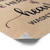 Poster Simple Faux Kraft Si le paradis n'était pas si loi (Coin)