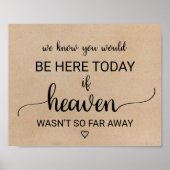 Poster Simple Faux Kraft Si le paradis n'était pas si loi (Devant)