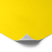 Poster Simple Flamant Rose Oiseau Silhouette Sur Jaune (Coin)
