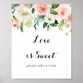 Poster Simple Floral Green Foliage L'amour est doux signe (Devant)