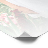 Poster Simple Floral LGBT Engagé Couple Bienvenue Invités (Coin)