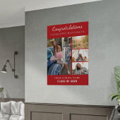 Poster Simple Graduation 2025 Photo Collage Rouge
