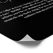 Poster Simple jeu d'anneau noir et blanc ne dites pas mar (Coin)