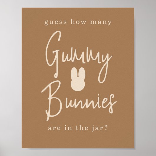 Poster Simple Lapin Combien de lapins gélifiés (Devant)