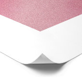 Poster Simple Leaf Line Art Outline Arrière - plan rose (Coin)