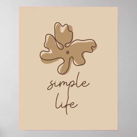 Poster Simple Life Minimalism Wall Art (Devant)