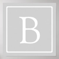 Simple Light Grey monogram