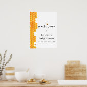Poster Simple maman rustique à Baby shower d'abeilles Bie (Cuisine)