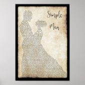 Poster Simple Man Song Lyric Man Lady Danser Imprimer (Devant)
