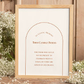 Poster Simple Mariage Bohème Arche Ivoire Cette Bougie Br