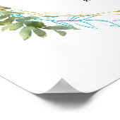 Poster Simple Mariage d'accueil botanique et floral (Coin)