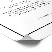 Poster Simple Mariage d'arche noire blanche enseigne bien (Coin)