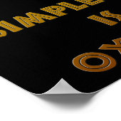 Poster Simple Math est un Oxymoron (Coin)