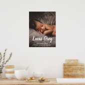 Poster Simple mignonne statistiques de naissance Photo Ba (Cuisine)