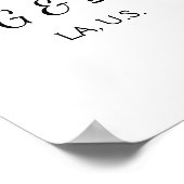 Poster SIMPLE MINIMAL ajouter votre nom de couple nom de (Coin)