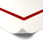 Poster Simple Minimalist Double Happiness Mariage Chinois (Coin)