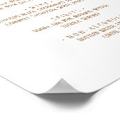 Poster Simple Minimalist|Gold Mariage Boissons Menu Signe (Coin)