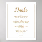 Poster Simple Minimalist|Mariage Gold Drame Menu Frame (Devant)