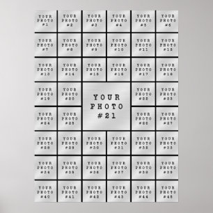 Poster Simple Minimaliste 45 Photo Collage noir