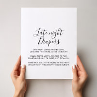 Simple minimaliste Late Night Diaper