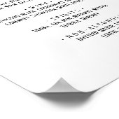 Poster Simple minimaliste Mariage Boissons Menu Signer (Coin)