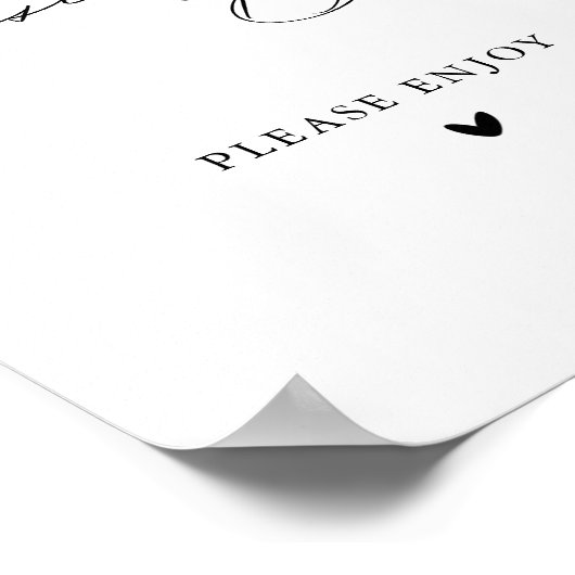 Poster Simple minimaliste Mariage de calligraphie (Coin)