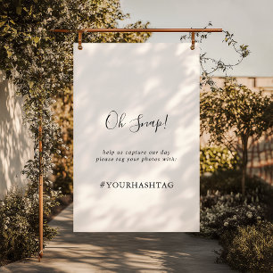 Poster Simple minimaliste Mariage Oh Snap Sign