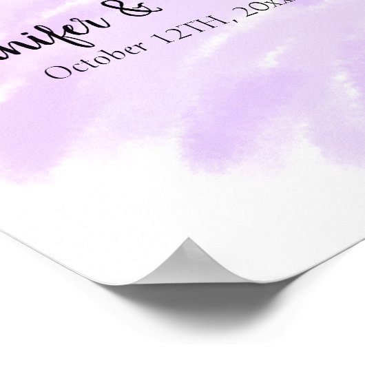 Poster simple minimum ajouter votre nom unité de mariage (Coin)