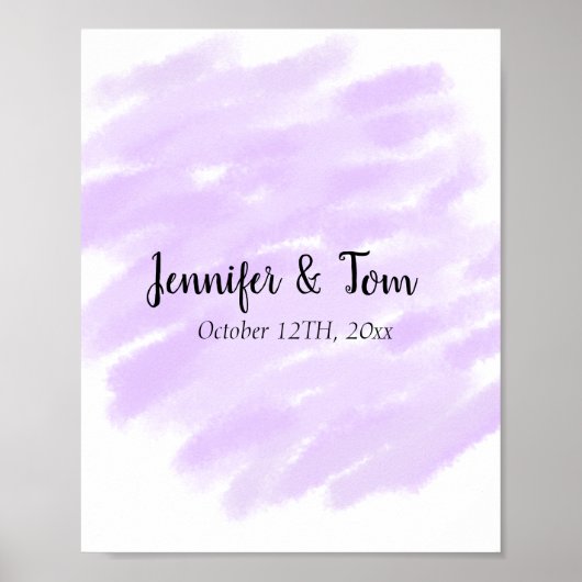 Poster simple minimum ajouter votre nom unité de mariage  (Devant)