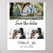 Poster simple minimum personnalisé enregistrer la date ph (Devant)