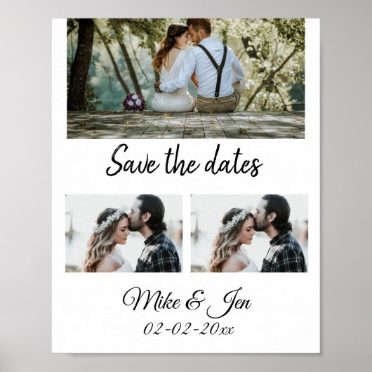 Poster simple minimum personnalisé enregistrer la date ph (Devant)