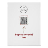 Poster Simple minimum q r code ajouter logo code d'analys (Devant)