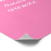 Poster Simple minimum rose bridesmaid ajouter le nom de l (Coin)