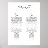 Poster Simple Modern Find Your Seat Wedding Seating Chart (Devant)
