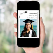 Poster Simple modern photo Graduation Party welcome