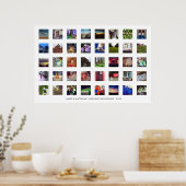 Poster Simple moderne 40 Carré Photos Collage de mémoire (Cuisine)