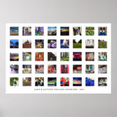 Poster Simple moderne 40 Carré Photos Collage de mémoire (Devant)