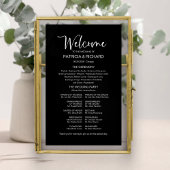 Poster Simple Moderne Calligraphie Programme de mariage S