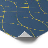 Poster Simple, moderne, cool, tendance courbe, lignes ond (Coin)