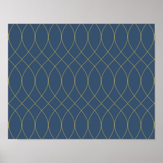 Poster Simple, moderne, cool, tendance courbe, lignes ond (Devant)