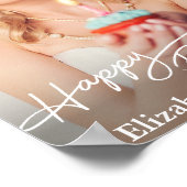 Poster Simple Moderne Joyeux Anniversaire Photo (Coin)