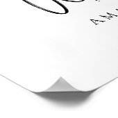 Poster Simple Moderne Mariage de bienvenue avec une bordu (Coin)