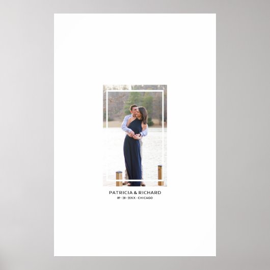 Poster Simple moderne Photo Alternative Mariage livre d'h (Devant)