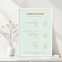 Simple moderne, Professionnel, Salon, Tarifs