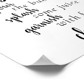 Poster Simple Momosa Bar | Script noir Tout événement Sig (Coin)