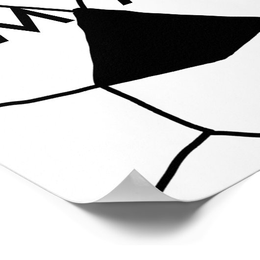 Poster Simple monogramme ajouter votre nom lettre man min (Coin)